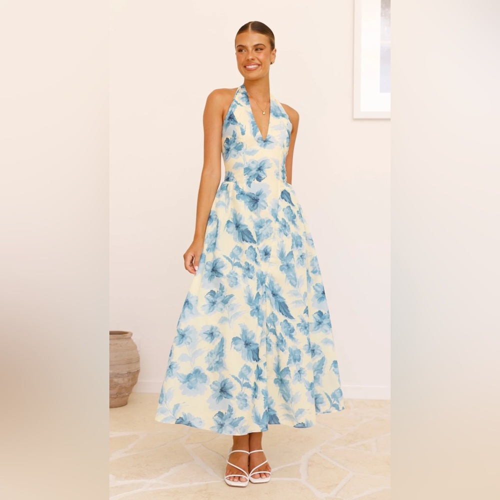 Billy J Bryony Halter Neck Maxi Dress
